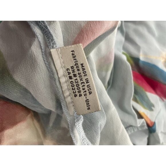 Tucker Size Medium Silk Dress Feathers 3/4 Sleeve - Picture 7 of 8